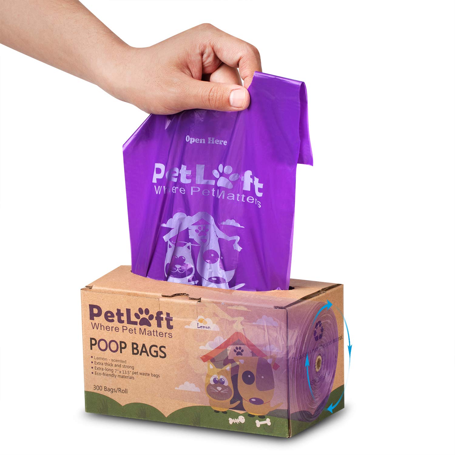 purple dog poop bags