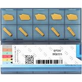 GTN-3 (SP300) Carbide Inserts, 3.0mm Width CNC Lathe Grooving Cut-Off Parting Tool for Steel, CVD Yellow Coating Self-Locking Blades fit for SPB326 SPB332 Holder, 10pcs