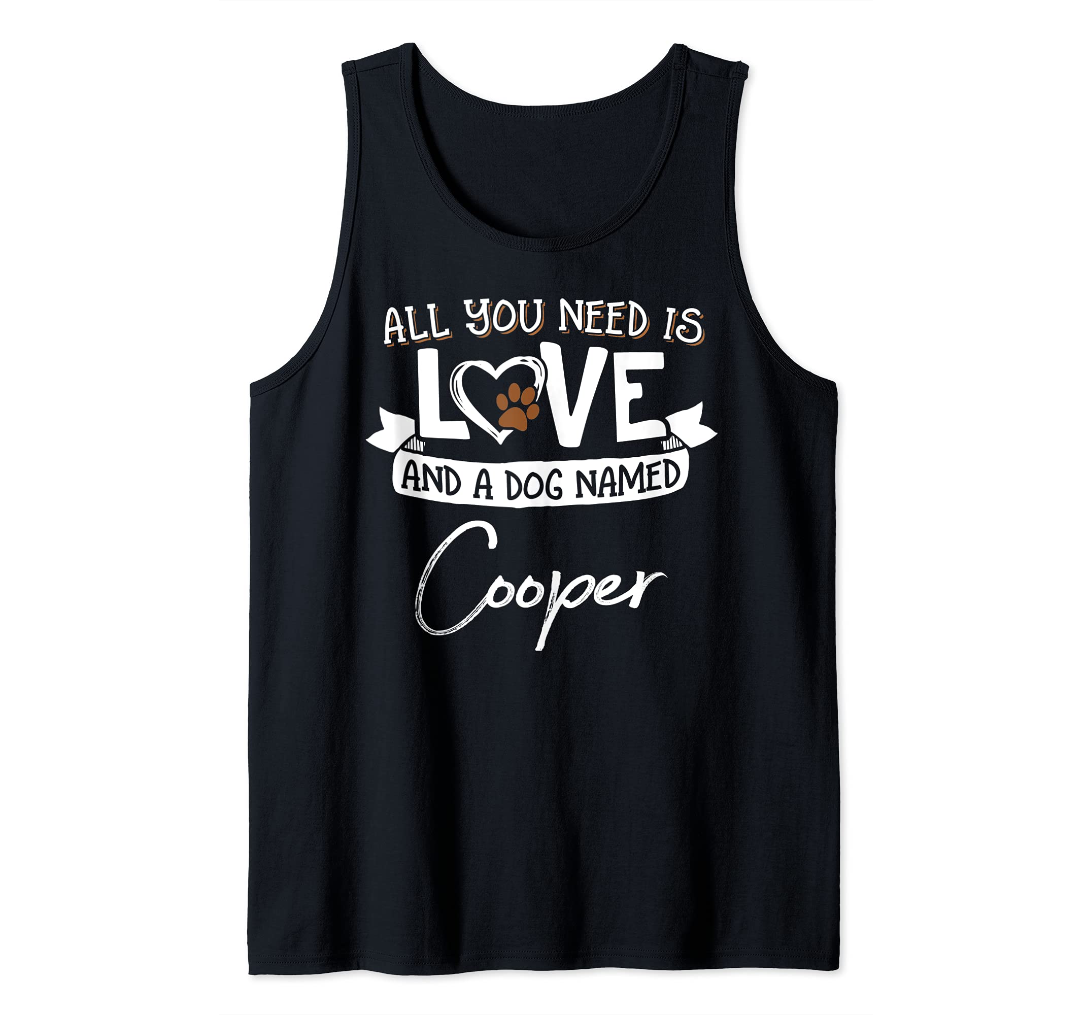 Cute Dog Named Cooper Design for Women and Men Tank Top