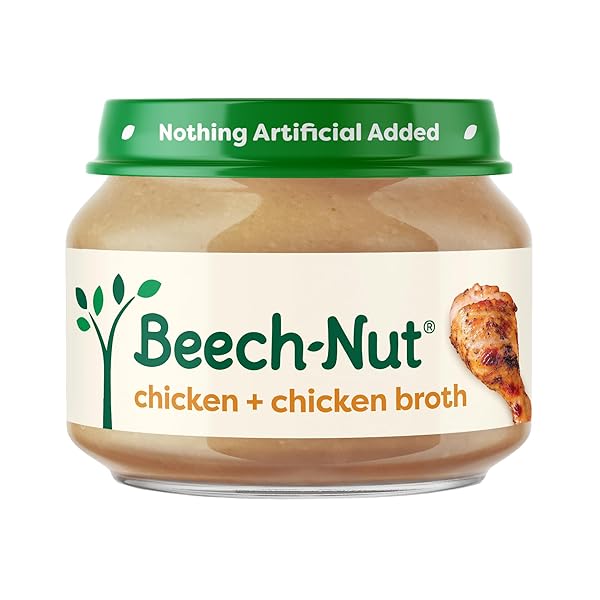 BEECH-NUT MEAT BABY FOOD JARS, CHICKEN & CHICKEN...