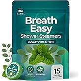 Shower Steamer with Eucalyptus Shower Bombs | 15 Extra Thick Tablets | Menthol Shower Steamers Aromatherapy | Self-Care and Body Restore Shower Steamer | Relaxing Vapor Shower Tablets by Perfa