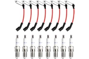 Spark Plug Wires & 41-110 Iridium Spark Plugs Compatible with 2000-2013 Chevy Silverado Suburban GMC Sierra Yukon Express Sav
