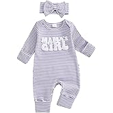 FYBITBO Baby Girl Newborn Clothes Mamas Girl Outfit Long Sleeve Romper Onesie Fall Winter Jumpsuit Infant Coming Home Outfit