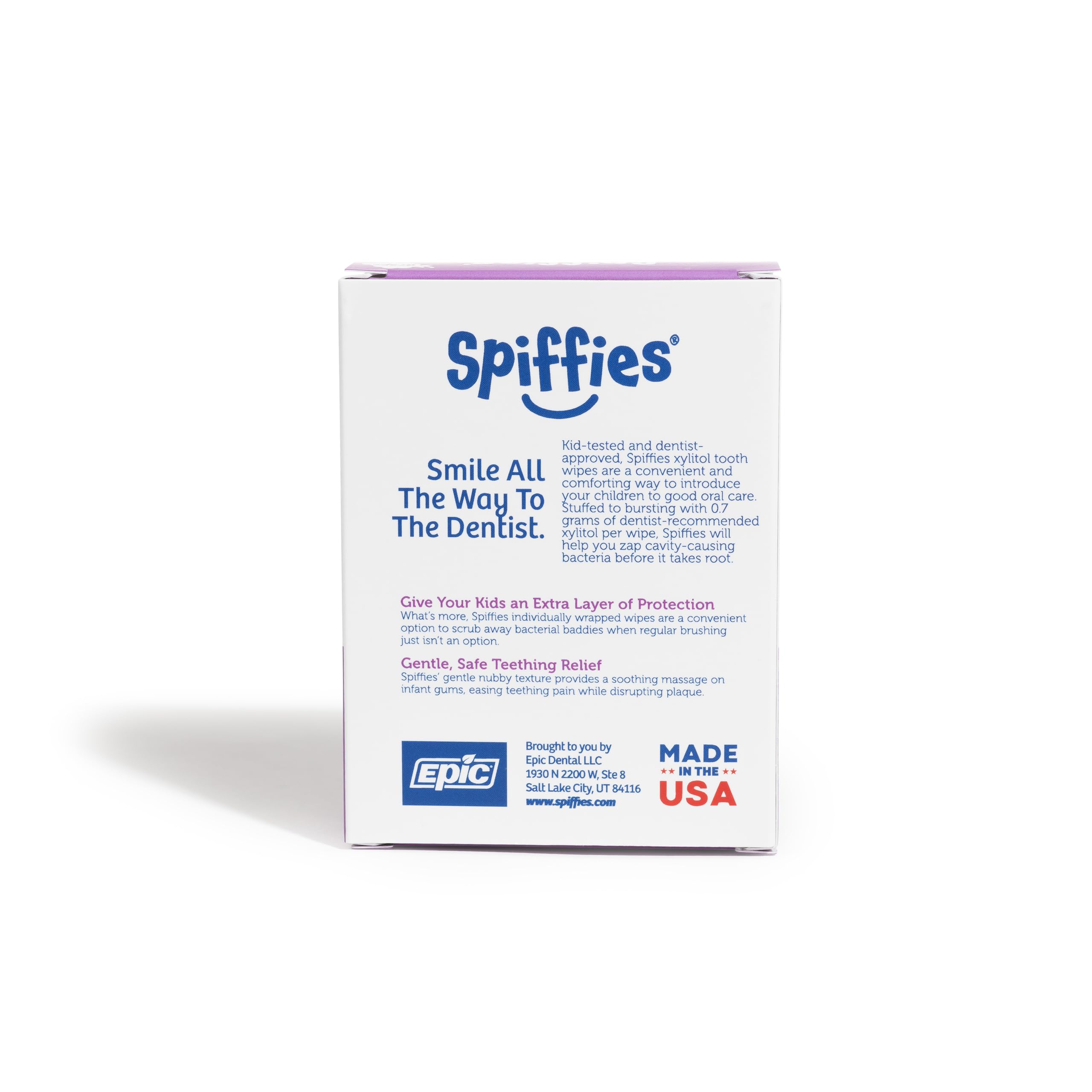 Spiffies Baby Teeth Wipes - Apple & Grape Flavor Variety, Xylitol-Enriched Baby Gum Cleaner & Dental Wipes for Teething Relief and Teeth Cleaning - Safe for Infants & Toddlers, 20 Count (Pack of 3)