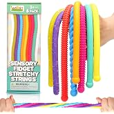 Sensory Autism Toys for Kids - Textured Stretchy Fidget Toys for Stress - Sensory Toys Special Needs for Autistic Boys Girls Stocking Stuffers Gifts, Treasure Prizes Classroom - 8 Pack