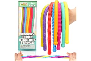 Sensory Autism Toys for Kids - Textured Stretchy Fidget Toys for Stress - Sensory Toys Special Needs for Autistic Toddlers Boys Girls Stocking Stuffers Gifts, Treasure Prizes Classroom - 8 Pack