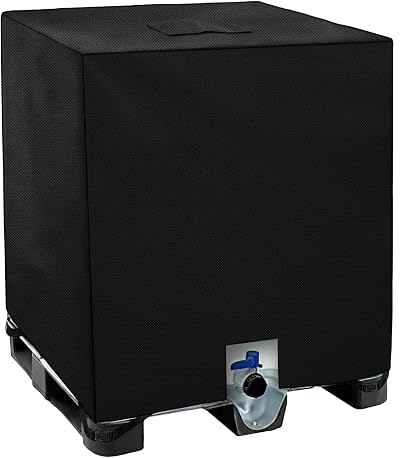 Dokon 1000L IBC Tank Cover Waterproof Heavy Duty Oxford 120x100x116cm Black