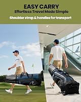 OutdoorMaster Golf Travel Bag with Wheels Hard Case Blue Upgrade Version 54" view 7