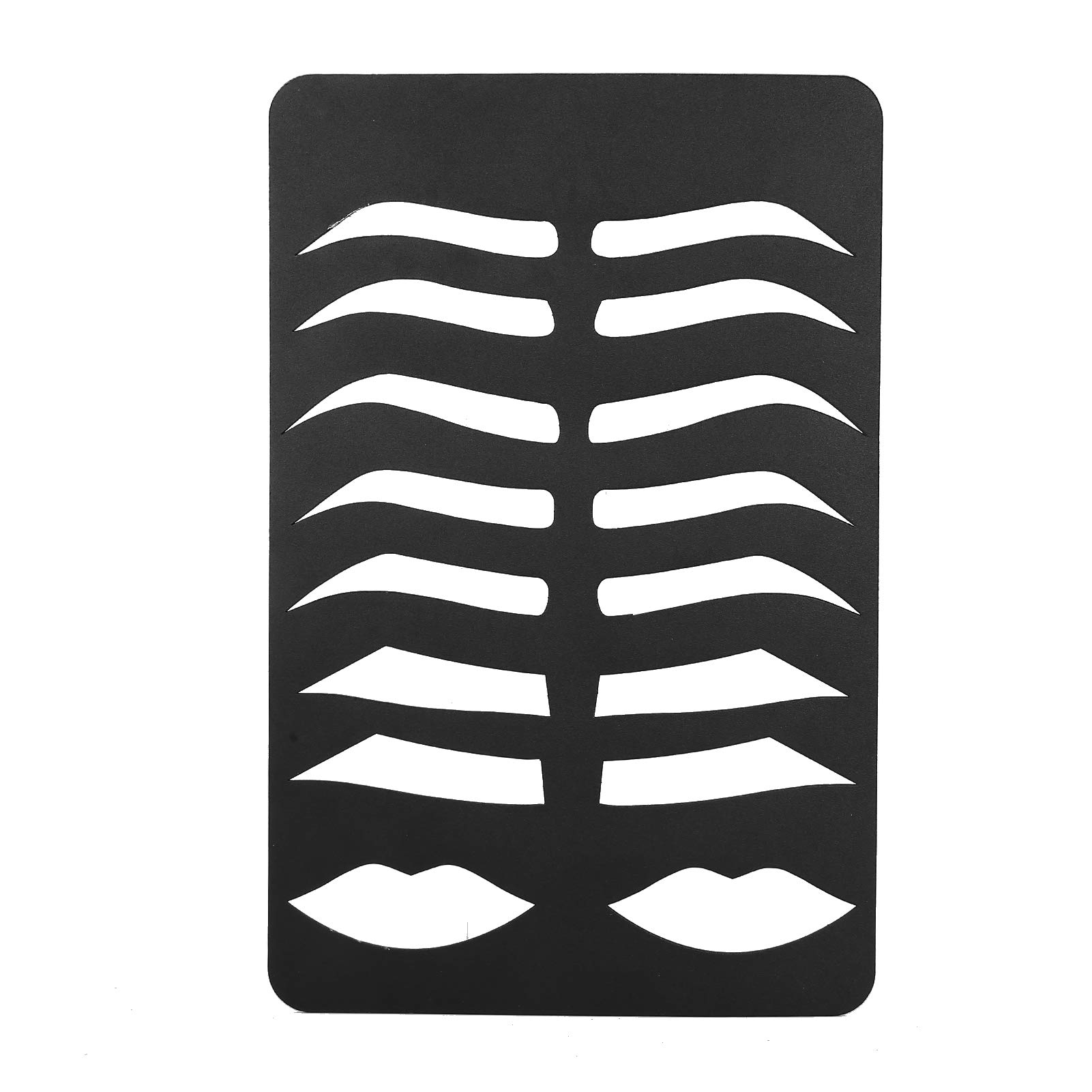 Reusable Eyebrow Practice Stencil Brow lips Template Professional 7 Styles Eyebrow Shaper Kit for Practice Eyebrow Drawing Lip Coloring Training Supplies