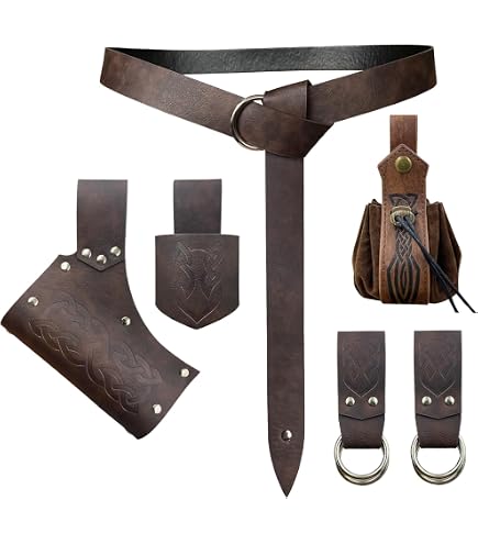 Valhalla Gear Medieval Double Sword Shoulder Frog - Full Grain Leather, Handmade, Adjustable For Knight Cosplay & Renaissance Faires