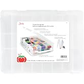 Dritz Double-Sided Thread Storage Box, 48 Compartments, Clear | Organize up to 48 thread spools with a double-sided, customizable storage box for easy access