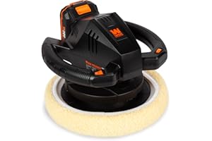 WEN 20V Max Cordless 10-Inch Random Orbital Polisher and Waxer Kit with 2Ah Battery, Charger, and Bonnets (20870)