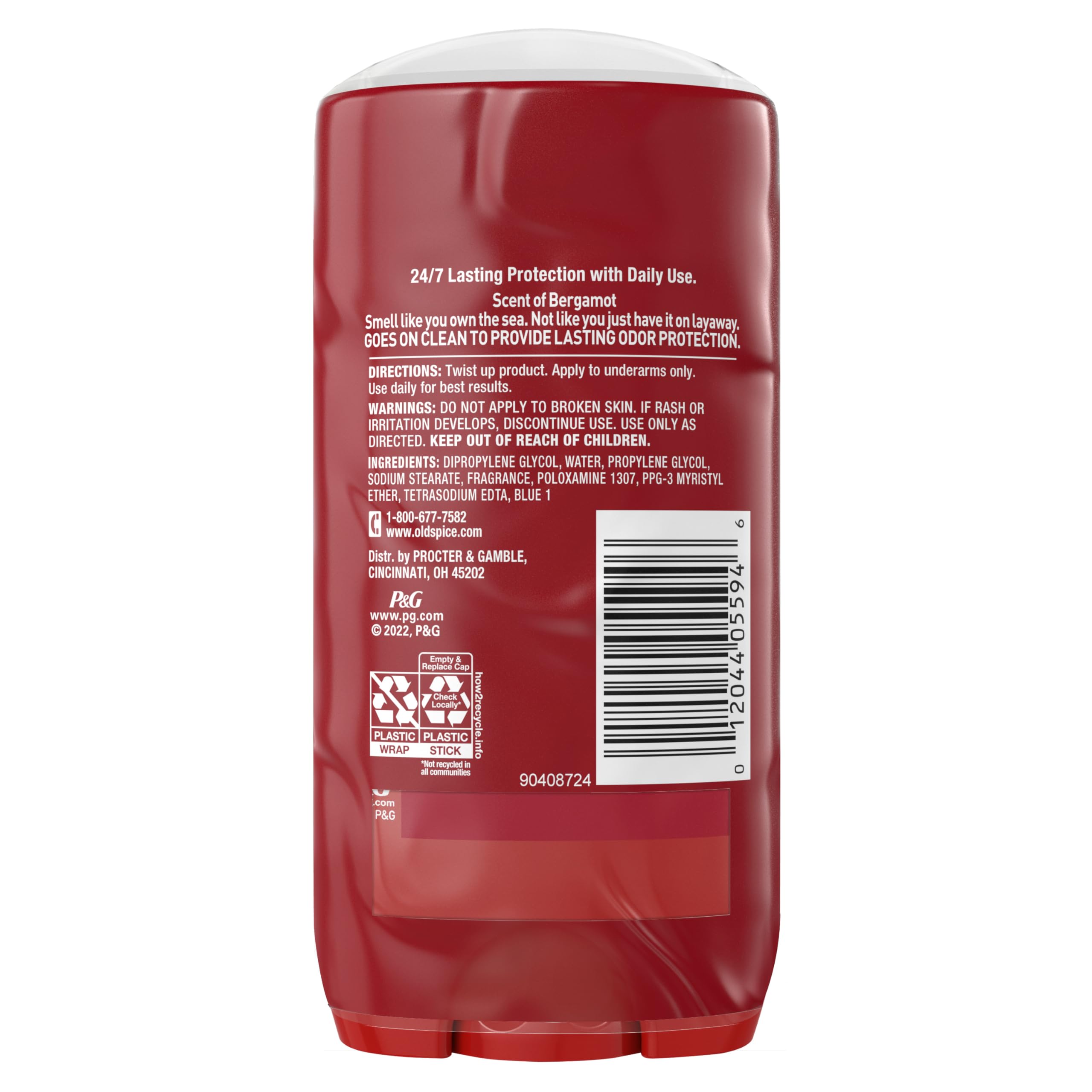 Old Spice Aluminum Free Deodorant for Men, 24/7 Odor Protection, 24/7 Freshness & Lasting Scent, Goes on Clean, 3.0 oz (Pack of 2)