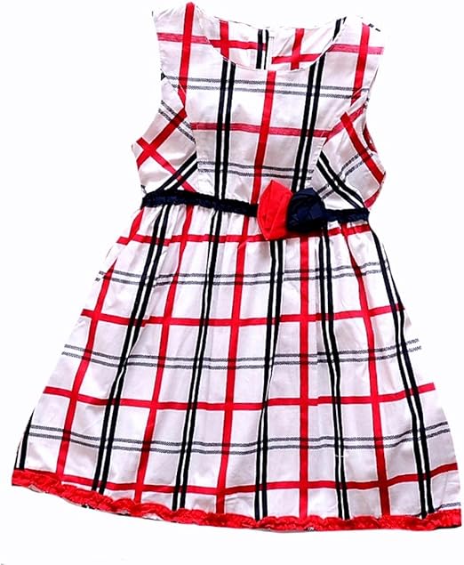 Amazon 美国子供服 紅青のチェックワンピース 並行輸入品 90ｃｍ 白 ワンピース チュニック 通販