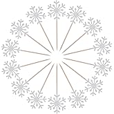 Frienda 30 Pack Snowflake Cupcake Toppers Snowflake Decorations for Birthday Party Christmas Themed Party Wedding Cake Decoration