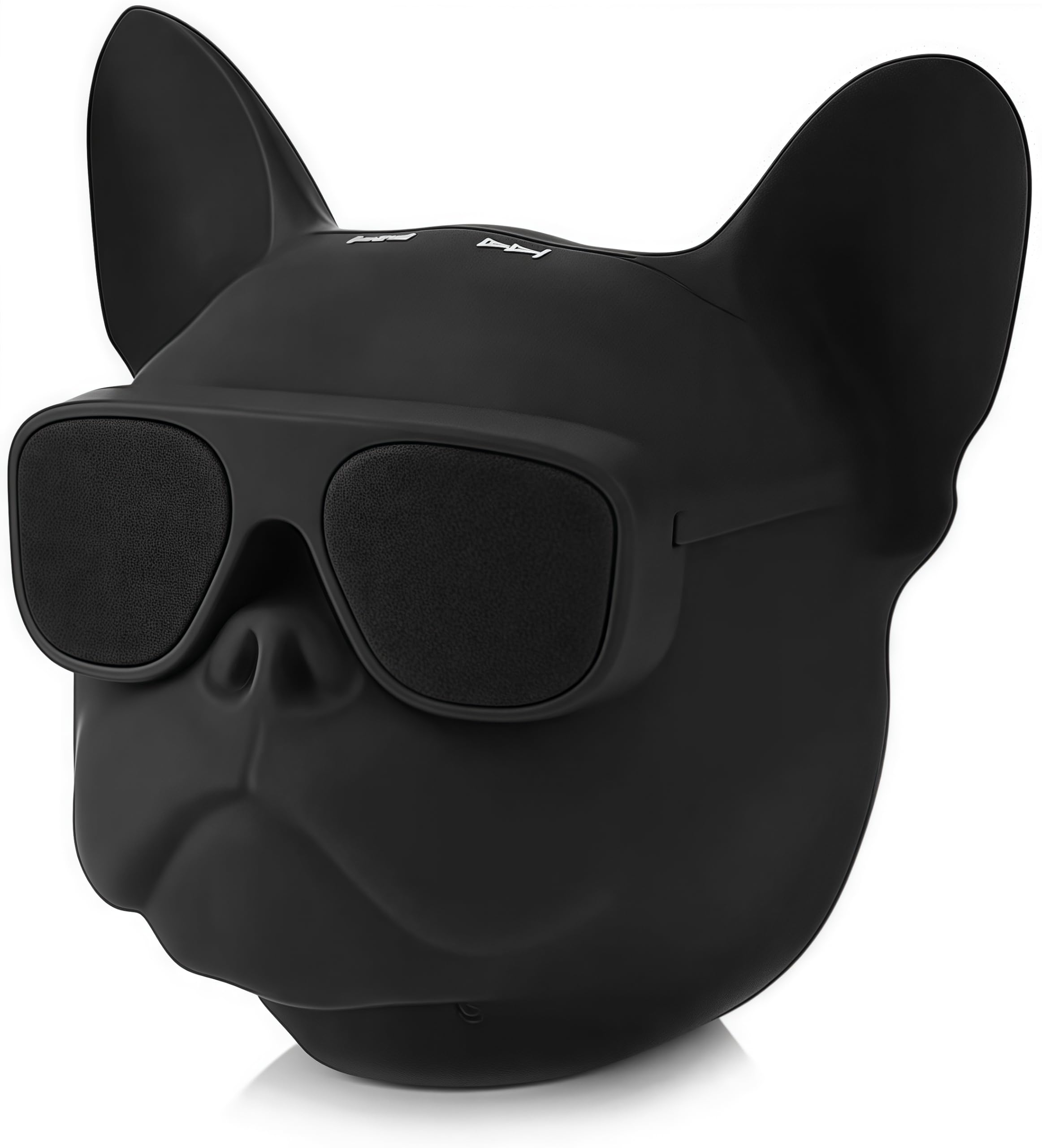 DTHUIHUA Bulldog Wireless Speaker - Portable Bluetooth with Loud Stereo Sound, Compact Outdoor Speaker for Camping & Travel | Audio Gift for Home, Cute Companion Design(Matte Black)