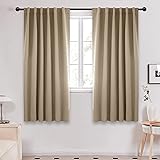 Deconovo Solid Room Darkening Panels Back Tab and