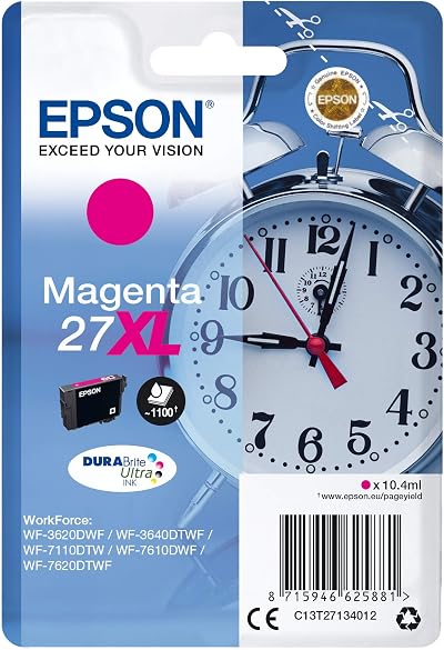 Epson 27XL Magenta Ink Cartridge C13T27134022 Workforce WF-3620 7610 7720