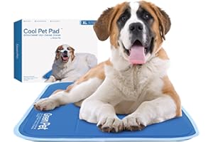 The Green Pet Shop Cool Pet Pad - Extra Large, Blue - Self-Cooling, Pressure Activated Mat for Dogs & Cats from 80+ lbs - Non-Toxic Gel, No Water Needed