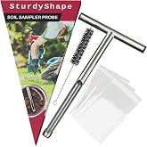 SturdyShape Premium Soil Probe Sampler Kit Made with High Grade Stainless Steel (12 Inch)
