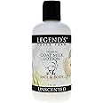 Legend's Creek Farm Goat Milk Lotion - Moisturizing Goat Milk Body Lotion for Body, Hand & Face - 9 oz Body Moisturizer with Shea Butter, Sunflower Oil, Aloe, Handmade in USA (Unscented L.)