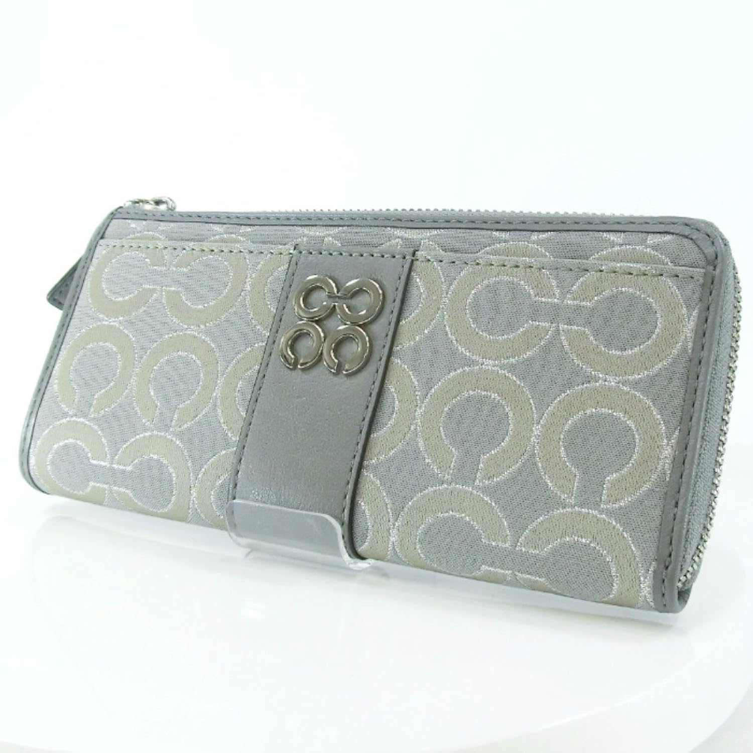 工場直送 コーチ Coach 47379 ジュリア オプアート スリムジップ 長財布 小銭入れあり サテンキャンバス レザー レディース 中古 B06y5zyhxt Www Gcc Ccpf Com