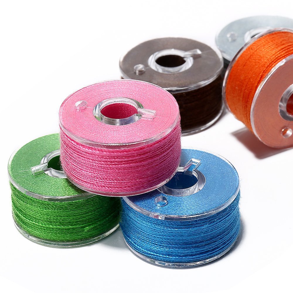 ISOTO 36Pcs Bobbins and Sewing Threads for Brother/Babylock/Janome/Quantum Futura/Singer/Juki Kenmore Sewing Machine Home Family Use