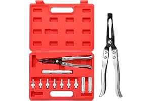 NYXOVA 11PCS Valve Stem Seal Remover and Installer Tool Kit - Pliers, Drive Handle, Sockets, Adapters, Tool Kit with Carrying Case