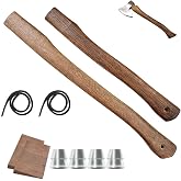 XQSL 2-Pack Axe Handle Replacement, 17in+23.6in Hatchet Handle Replacement, Wood Replacement Handle for Axe Pick Axe