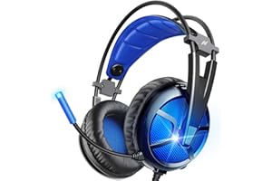 ABKONCORE PC Headset with Dynamic Sensory & Noise-Cancelling Mic, 7.1 Surround Sounds, Mute Controls, LED Light, RGB Light for WFH PC, Laptop, Mac (B581 USB Gaming Headset with 7.1 Surround Sound)