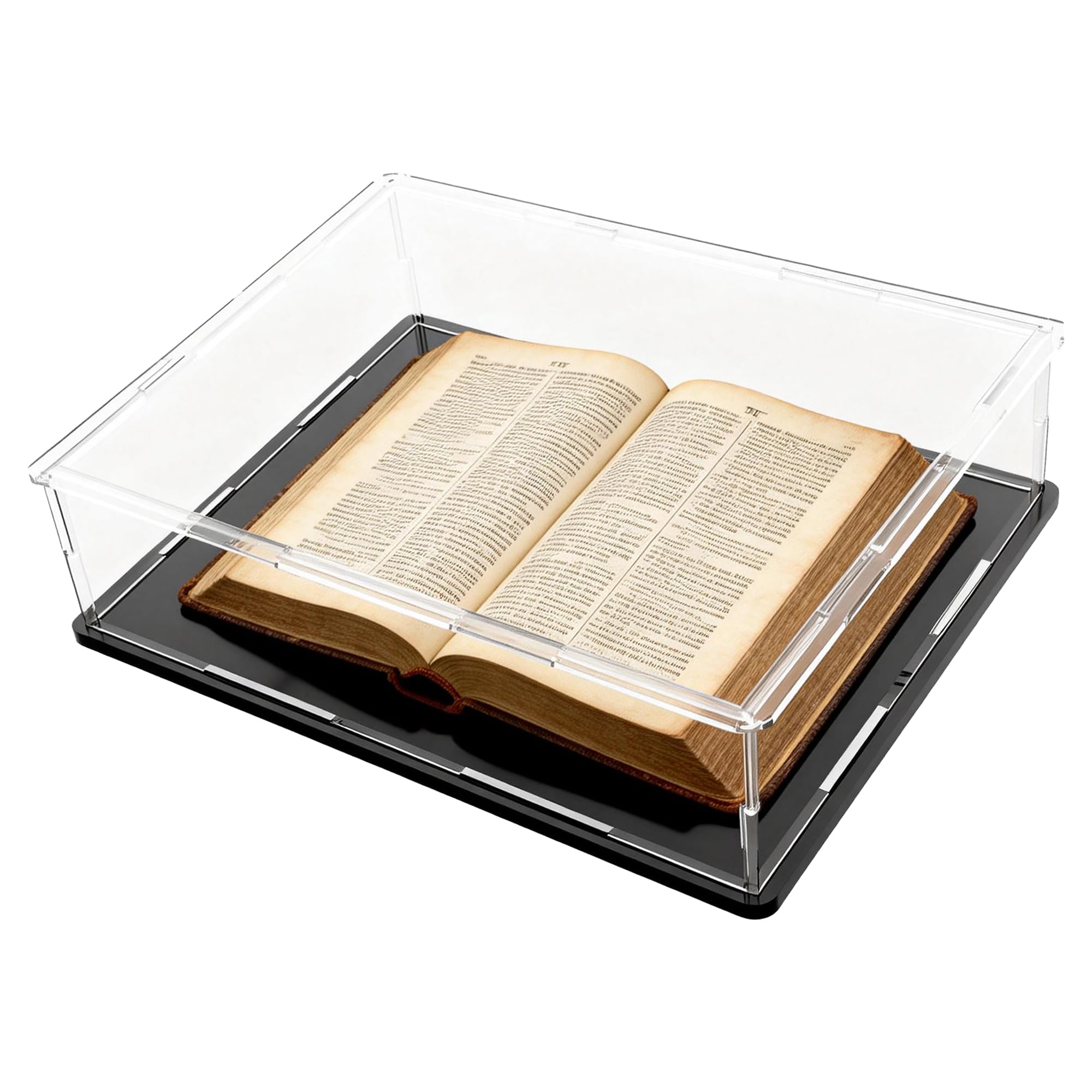 HOPEME Book Display Case Clear Book Protector Case, Acrylic Display Cover Case for Books, Stamps, Coins, Cards, Photos, Album, Jewellery and Collectibles 12 (L) × 12 (W) × 4 (H) inch — image 1