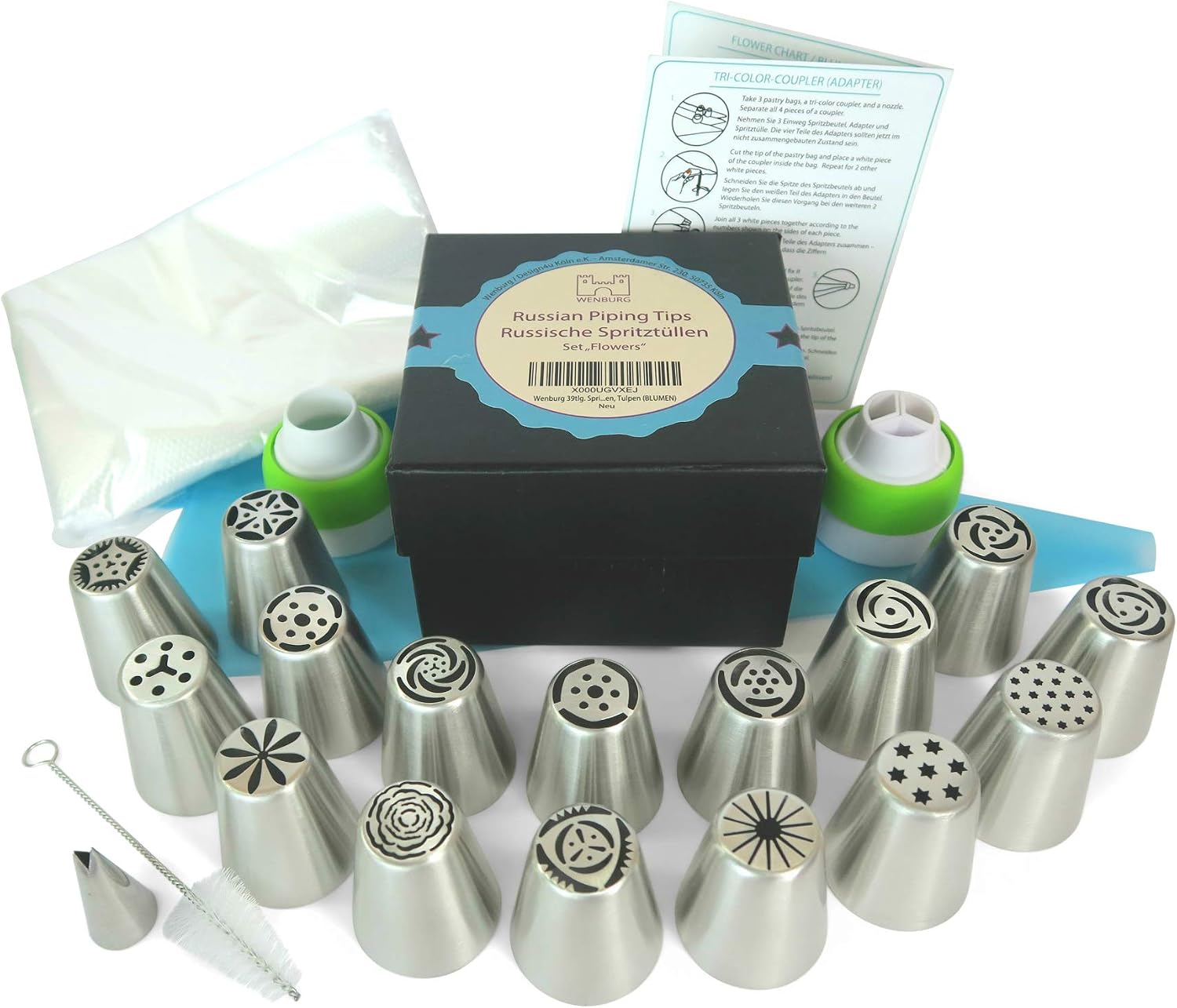 Douilles Russes Décoration 47 Set De Douilles Patisserie Russes - Kit Patisserie - Ustensiles Poches à Douille Inox