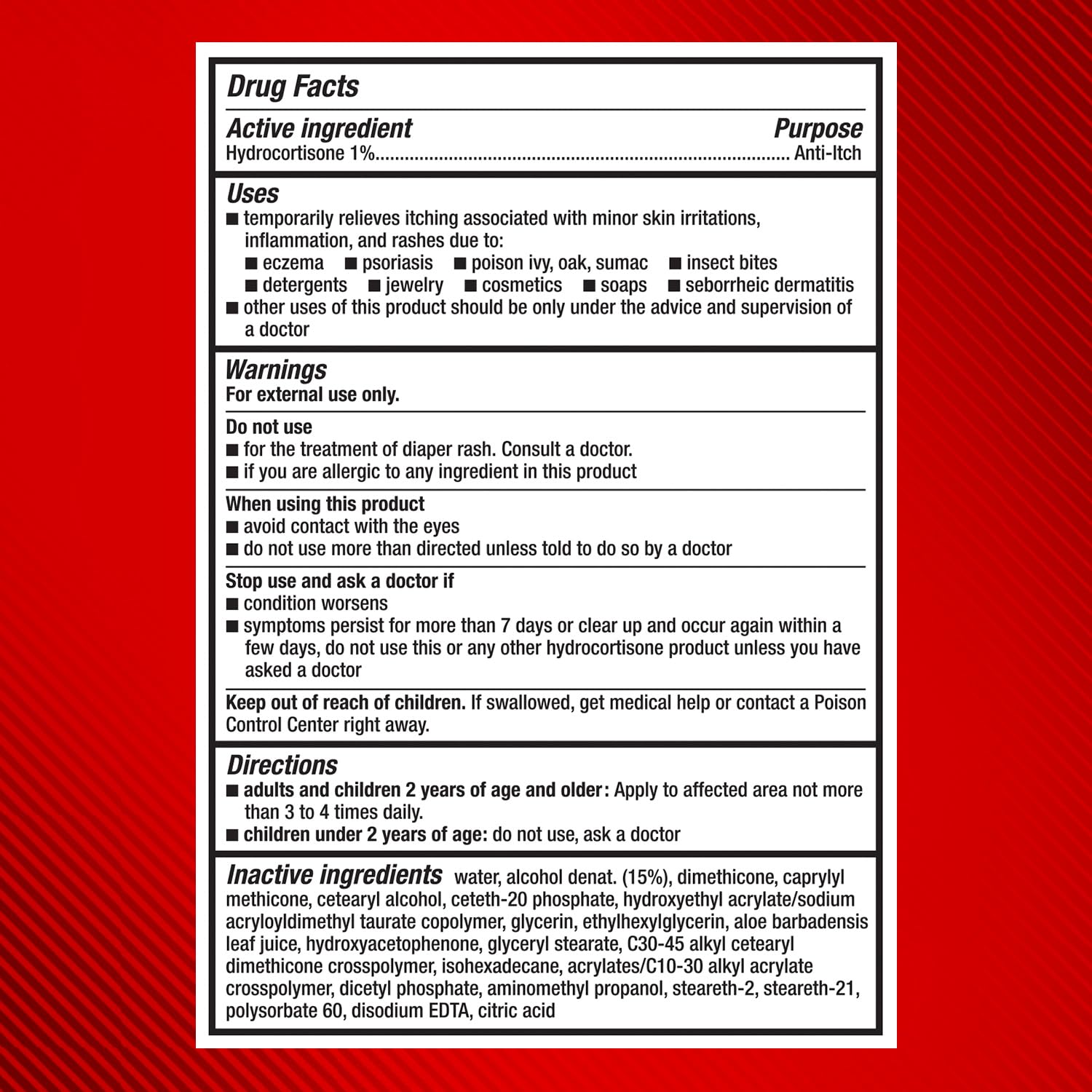 Cortizone-10 Maximum Strength Itch Relief Massaging Rollerball, 1% Hydrocortisone, Fast-Acting, Anti-Itch Liquid for Bug Bites, Rash, Eczema, Psoriasis, Poison Ivy, Oak, Sumac, 1.5 fl. oz