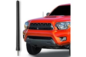 AntennaMastsRus Short Rubber 6 3/4 Inch Antenna for Toyota Tacoma (1995-2015) - USA Stainless Steel Threading, Car Wash Proof