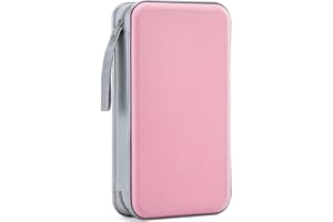 LIOVODE DVD Case, 96 Capacity CD Case Portable CD Holder Storage Hard Plastic DVD Wallet Holder Organizer for Car