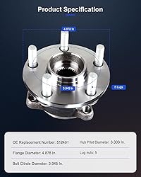 ECCPP Replacement for Pair of 2 New Complete Rear