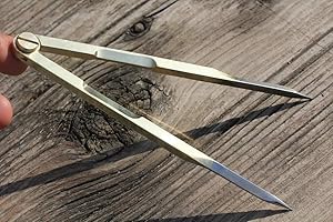 ROORKEE INSTRUMENTS (INDIA) A NAUTICAL REPRODUCTION HOUSE RII Nautical Brass Navigation Divider, Straight Navigation Divider (Small) for Maritime & Naval, Antique Geometry Drafting Compass, Geometry Drafting Compass Professional Work with Leather Case