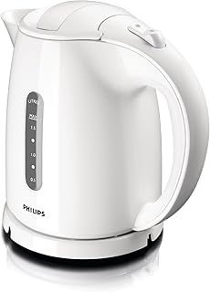 Philips HD4646/00 Serie Wasserkocher (1,5 Liter, 2400 Watt, Anti-Kalk), weiß
