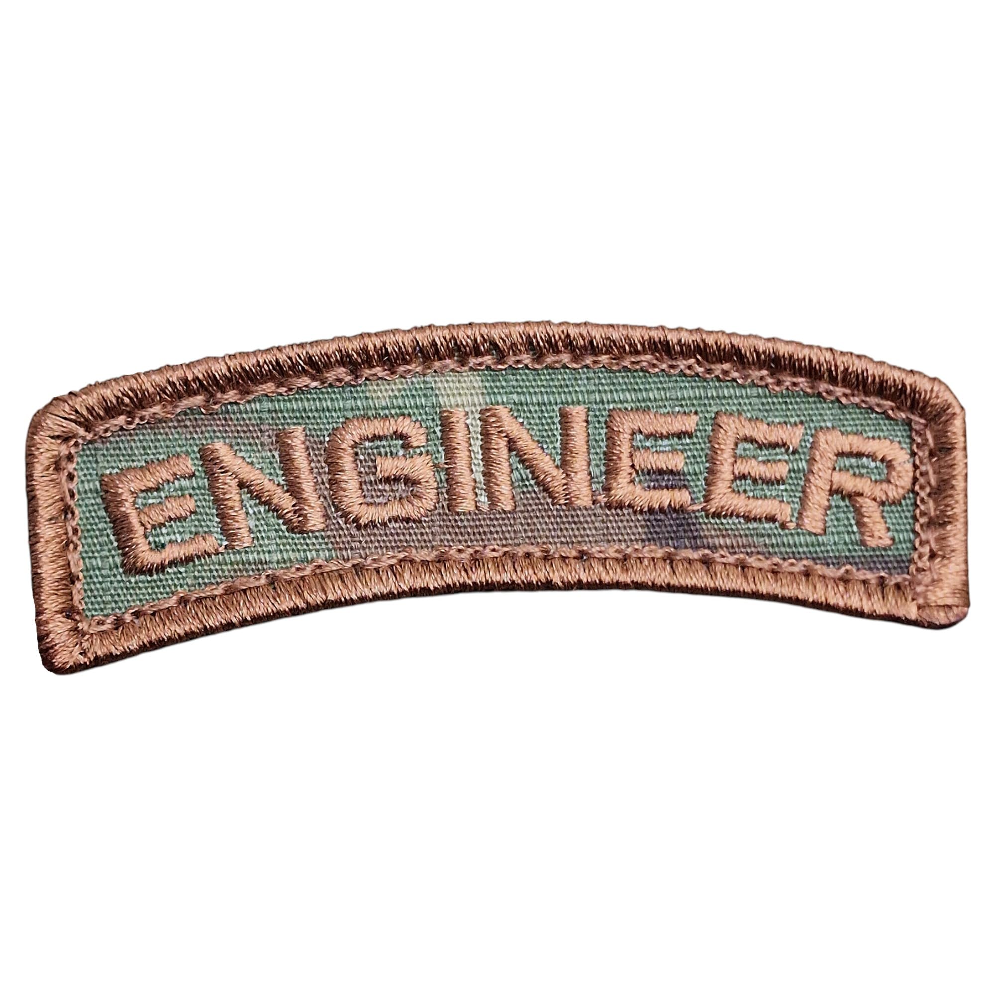 Engineer Shoulder Tab Badge Multicam OCP US Army Tactical Morale Hook Patch