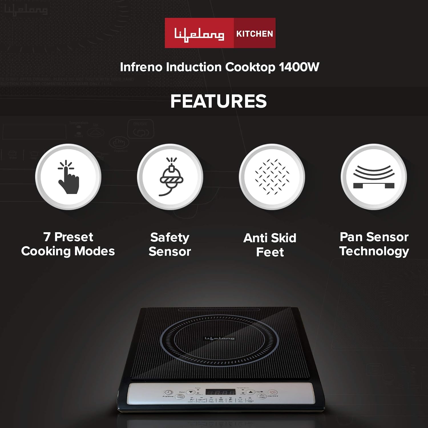 Lifelong Inferno Induction Cooktop LLIC20 1400Watt Best Price With