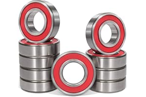 10 Pack 6004-2RS Double Rubber Seal Bearing 20x42x12mm,Pre Lubricated, Stable Performance,Cost Effective, Deep Groove Ball Be