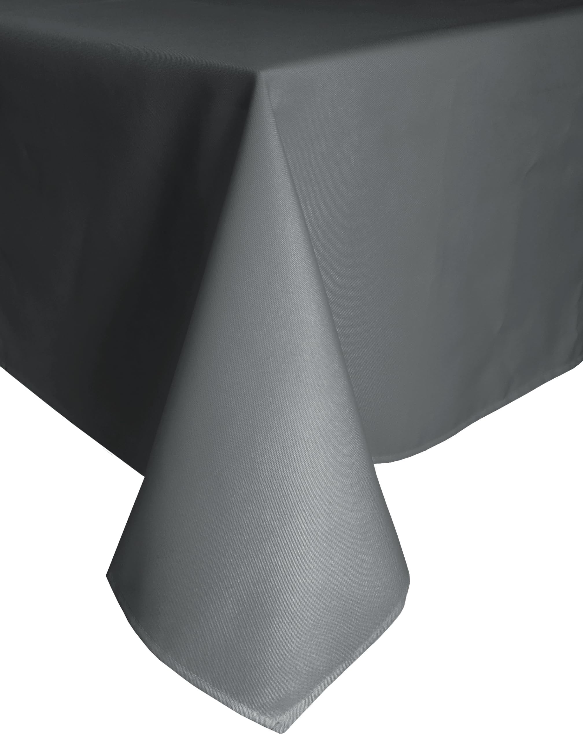 Olivia Rocco Waterproof Table Cloths Wipe Clean Tablecloth Rectangular Picnic Mat Stain Resistant Wipeable Tablecloths Polyester Washable Table Cover for Kitchen Dining Outdoor, 145x200cm, Charcoal