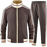 dioxoib Men Track Suits Sets Long Sleeve Full-zip Sweatsuit Active Jackets and Pants 2 Piece Outfits