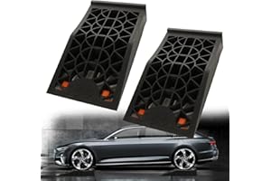 CertBuy 2 Pack Car Ramps for Jack Support and Lift Vehicle Maintenance, Low Profile Portable Car Service Ramps with Anti-Slip Pads for Garage for Maintenance or Oil Changes 17.2'' x 9.4'' x 3.1''