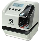 Lathem LT5000 Electronic Multi-Line Document Stamp, Clear/Gray | Operates as Document Stamp, Time Clock, or Numbering Machine