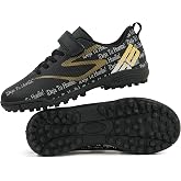 brooman Kids Indoor Turf Soccer Shoes Girls Boys Soccer Cleat | Hook &amp; Loop Strap, Slip-resistant Sole, Athletic Football Shoes for Toddler, Little Kids, Big Kids