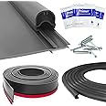 RV Slide Out Seal, Combo RV Slide Out Black Rubbers 018-312-EKD & 018-341 EK | 1' x 15/16' x 32.8' D-Seal & 1/2' x 2.75' x 32.8' Seal Base| Including Adhesive aids and Nails(Combo)
