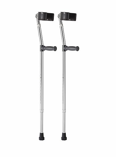 Medline Aluminum Forearm Crutches, Adult