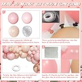 Netnology Pink Balloon Arch Kit 122pcs Pastel Nude Pink Garland 18in view 4