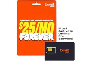 Boost Mobile SIM Kit | $25/mo Forever Unlimited Plan with Auto-Pay | Unlimited Talk, Text & Data | First Month Included with Purchase | US Phones Only